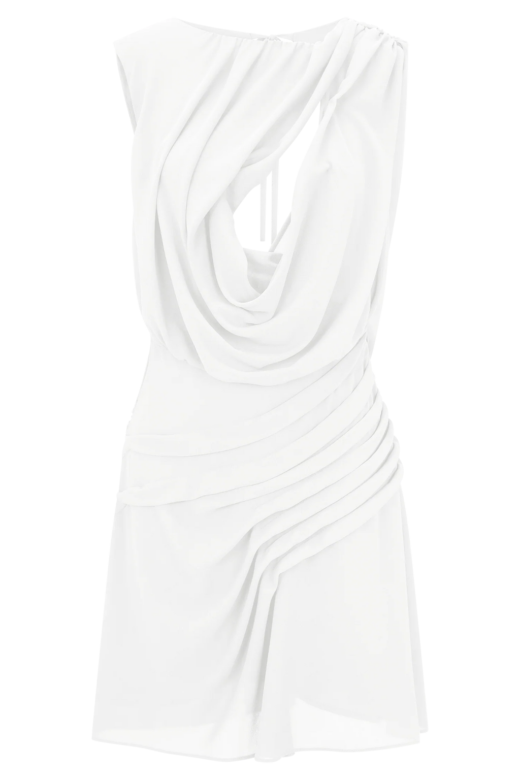 Oria Chiffon Mini Dress - White