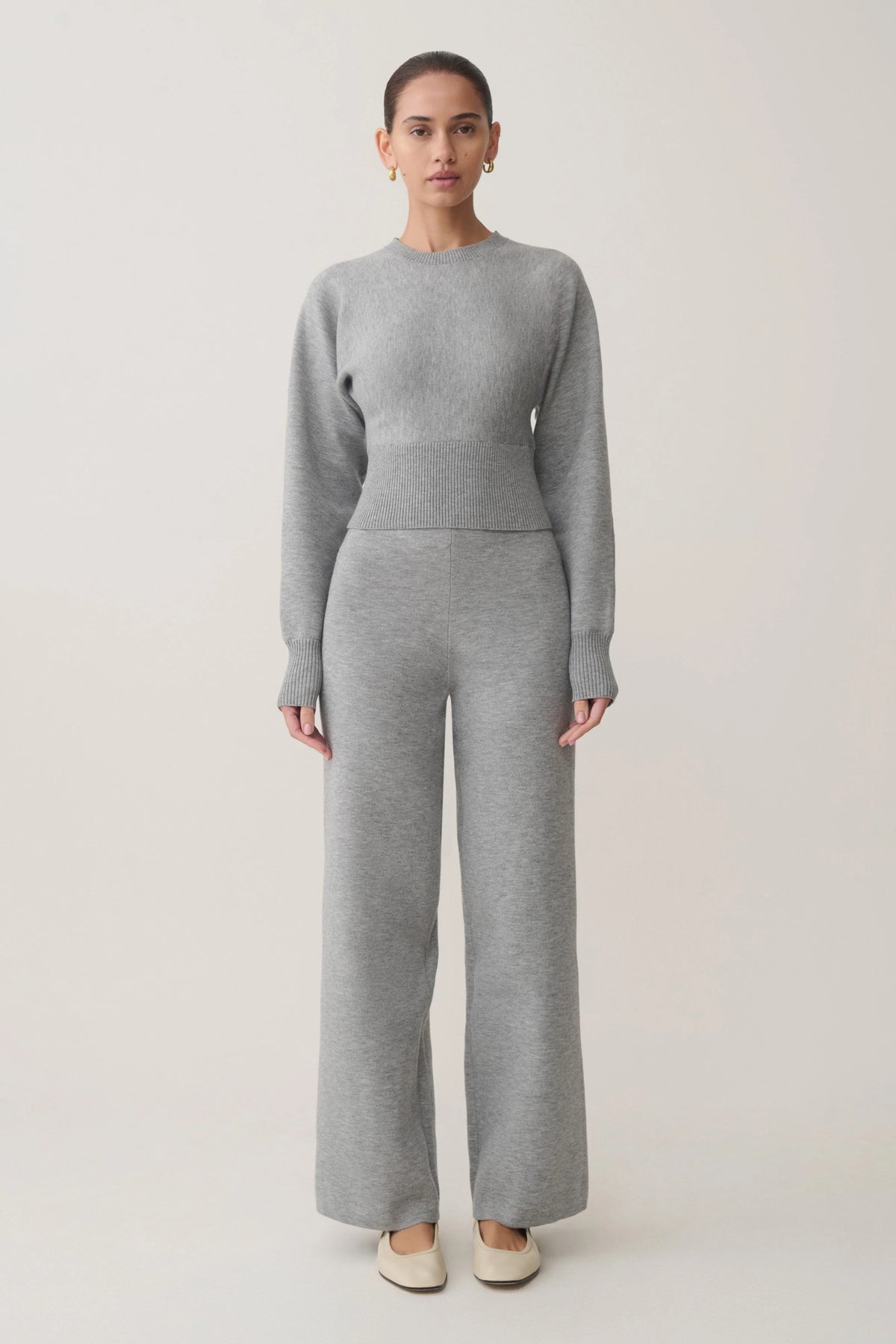 Ciaralee Cinched Waist Jumper - Grey Marle