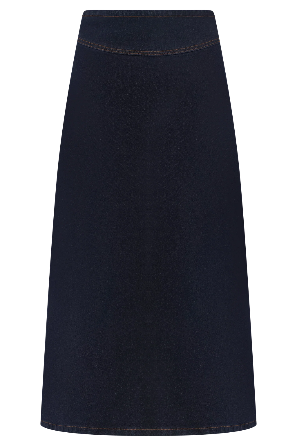 Cecilia Denim A-Line Midi Skirt - Indigo Blue