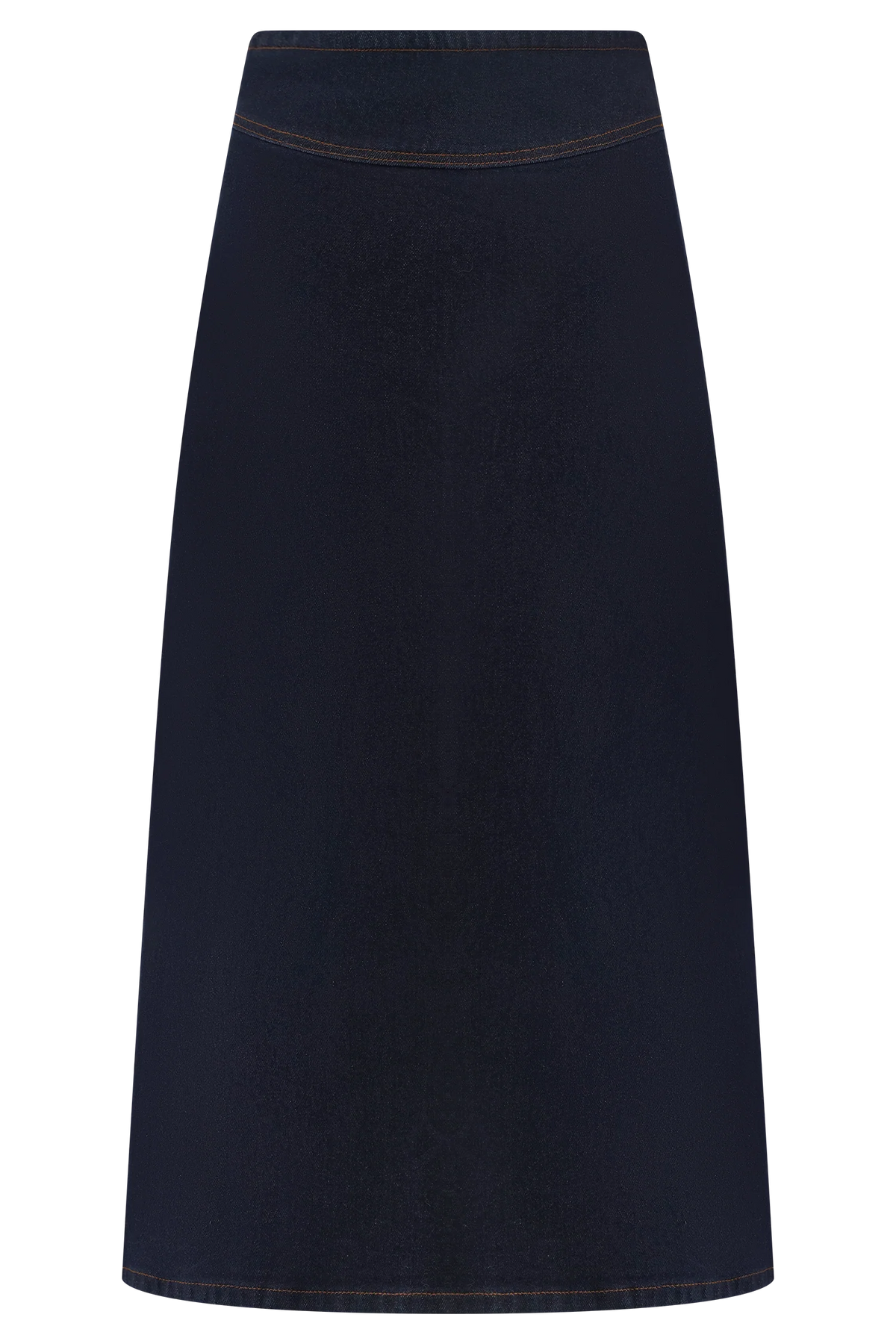 Cecilia Denim A-Line Midi Skirt - Indigo Blue