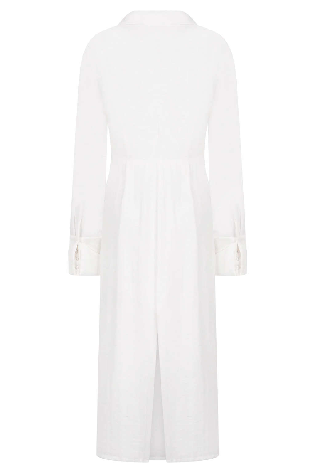 Cecilie Cut Out Shirt Midi Dress - White