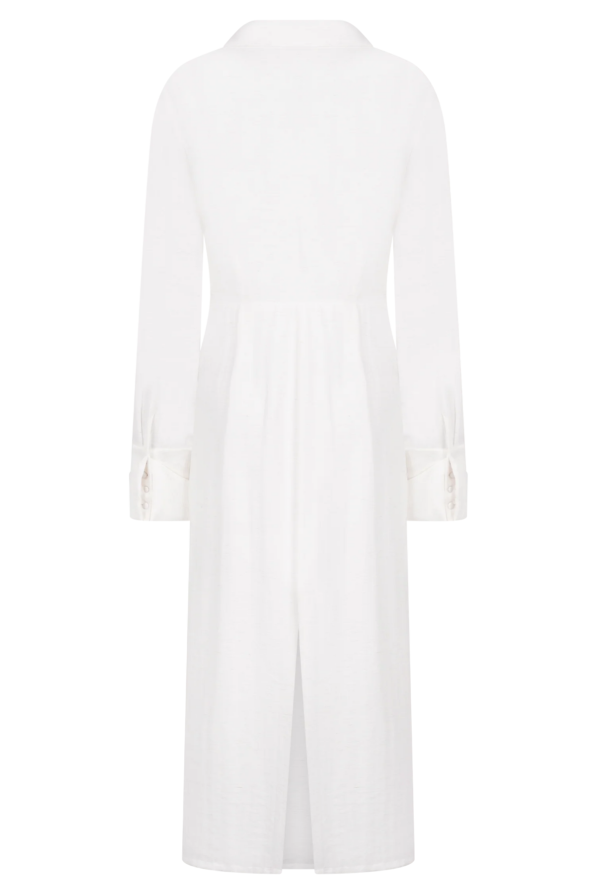 Cecilie Cut Out Shirt Midi Dress - White