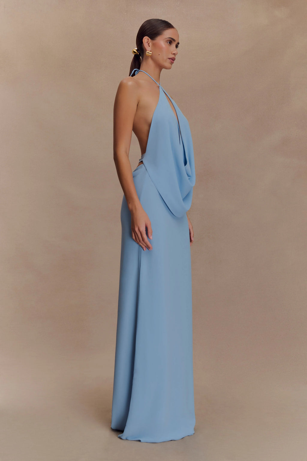 Katalina Chiffon Maxi Skirt - Sky Blue