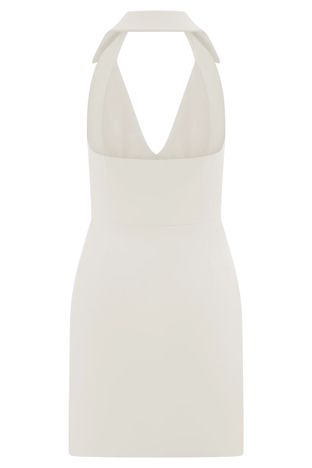 Ruth Cotton Halter Mini Dress - Ivory