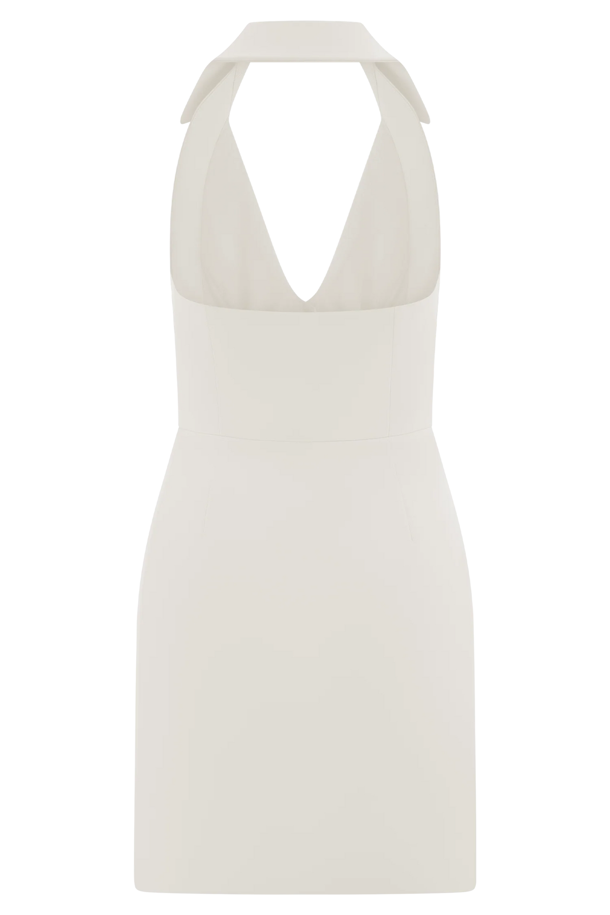 Ruth Cotton Halter Mini Dress - Ivory