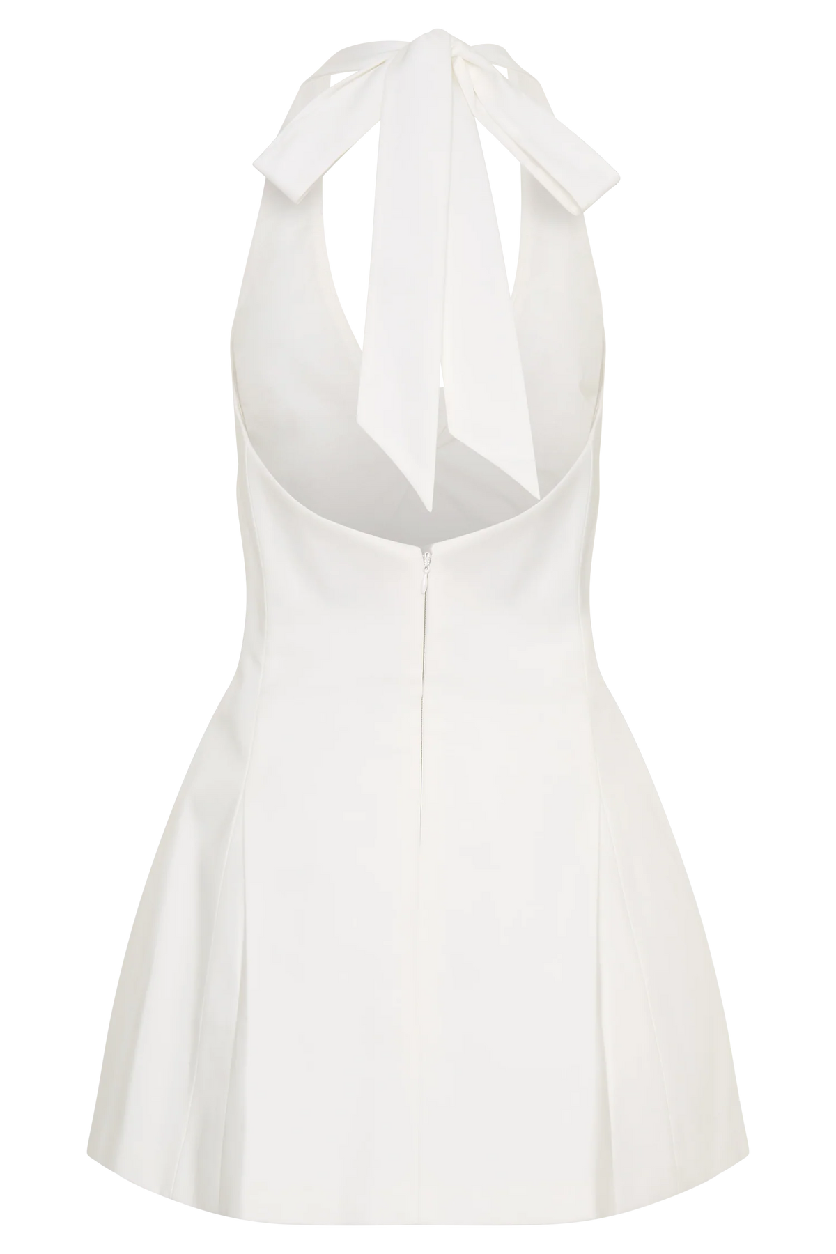 Nelly Halter Neck Cotton Mini Dress - White