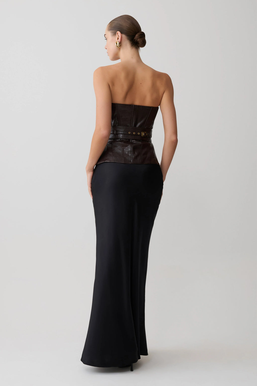 Sabrina Silk Blend Maxi Skirt - Black