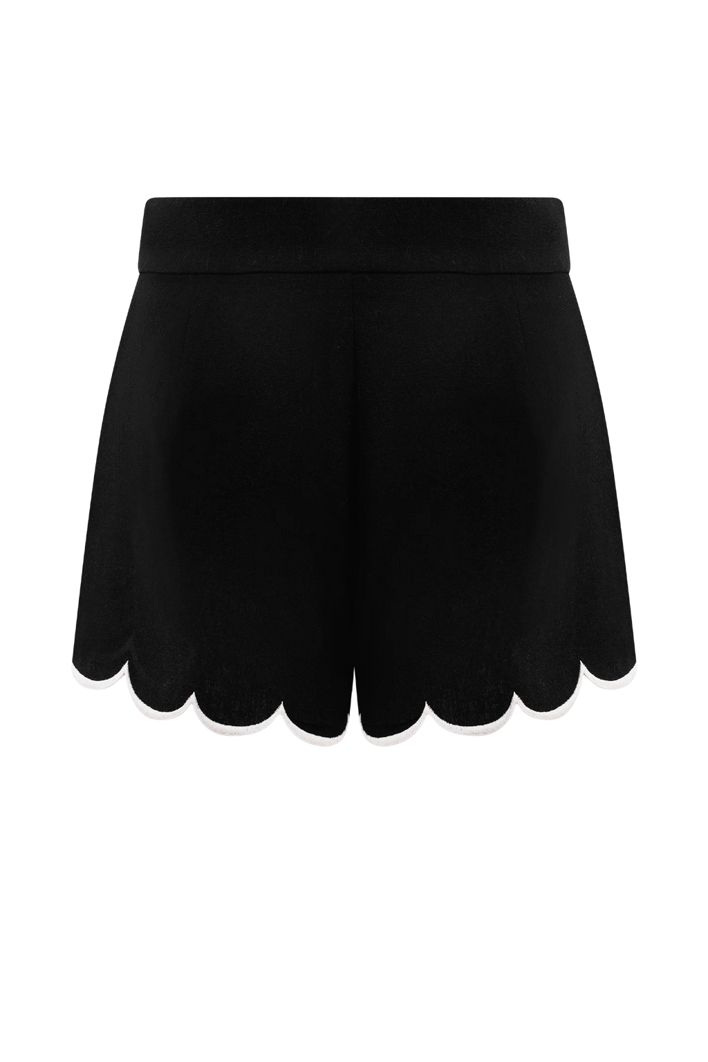 Judith Scallop Shorts - Black