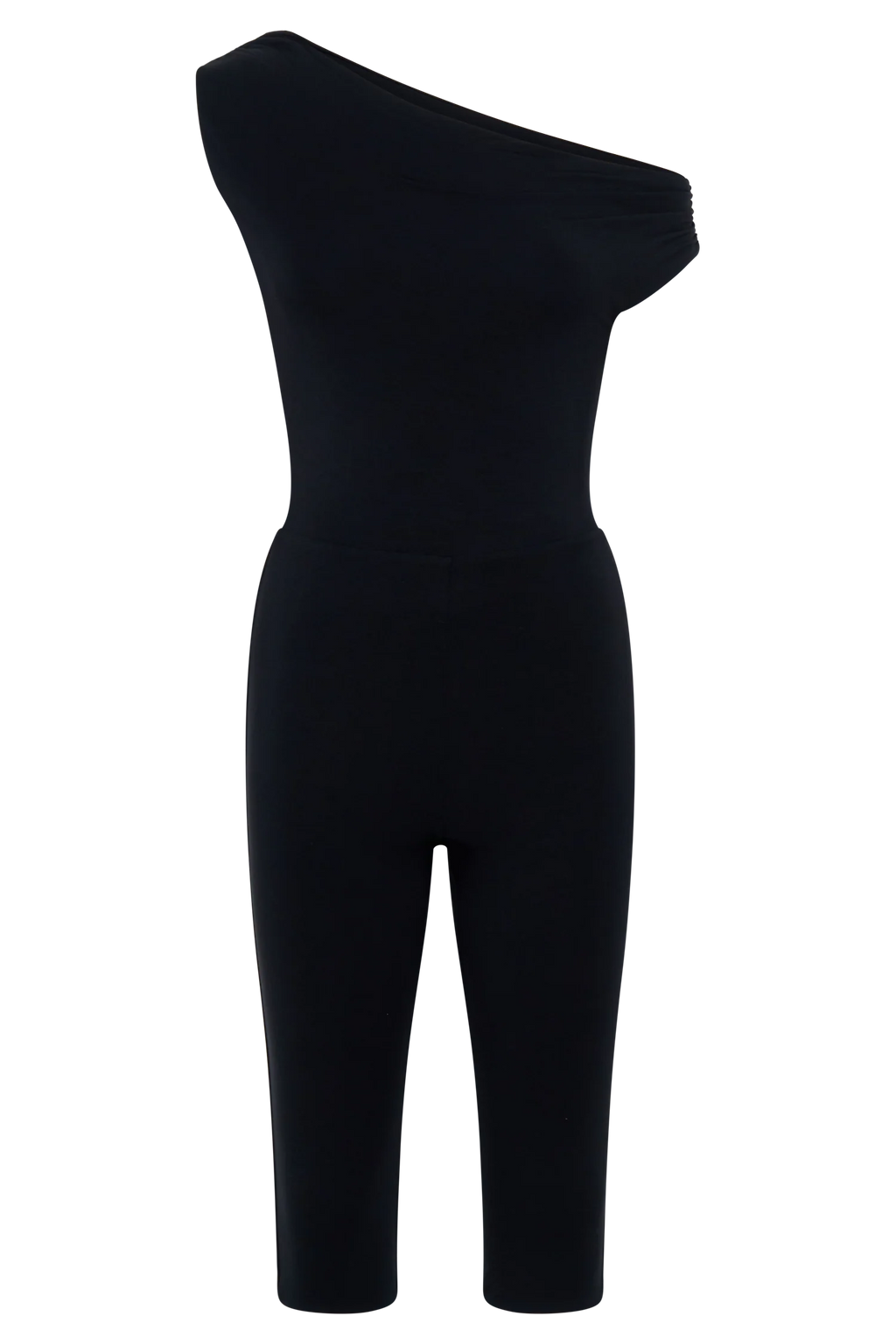 Anh One Shoulder Modal Jumpsuit - Black