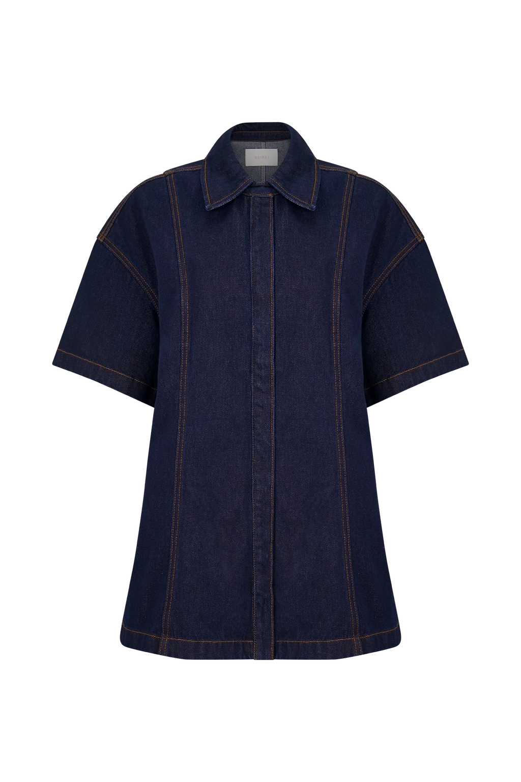 Maya Oversized Denim Shirt - Indigo Blue