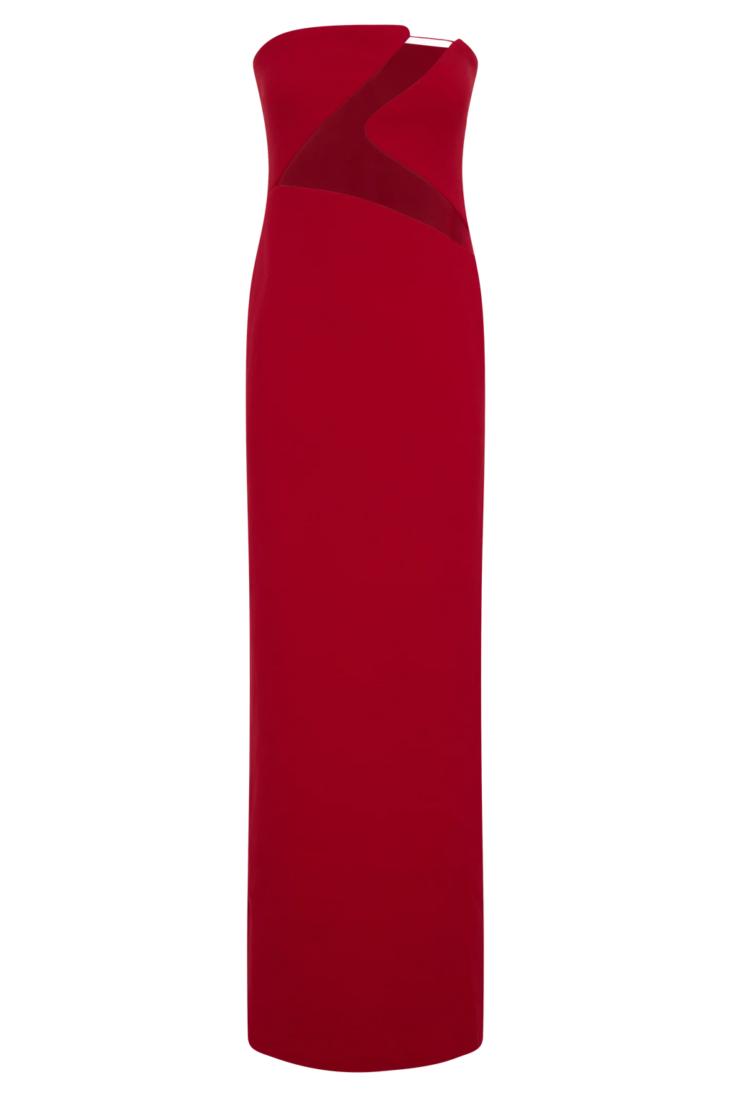 Lianne Strapless Maxi Dress - Red