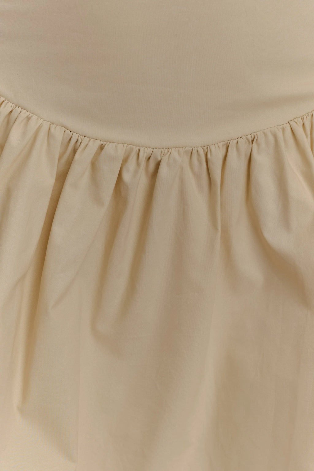Janis Cotton Frill Mini Dress - Nude