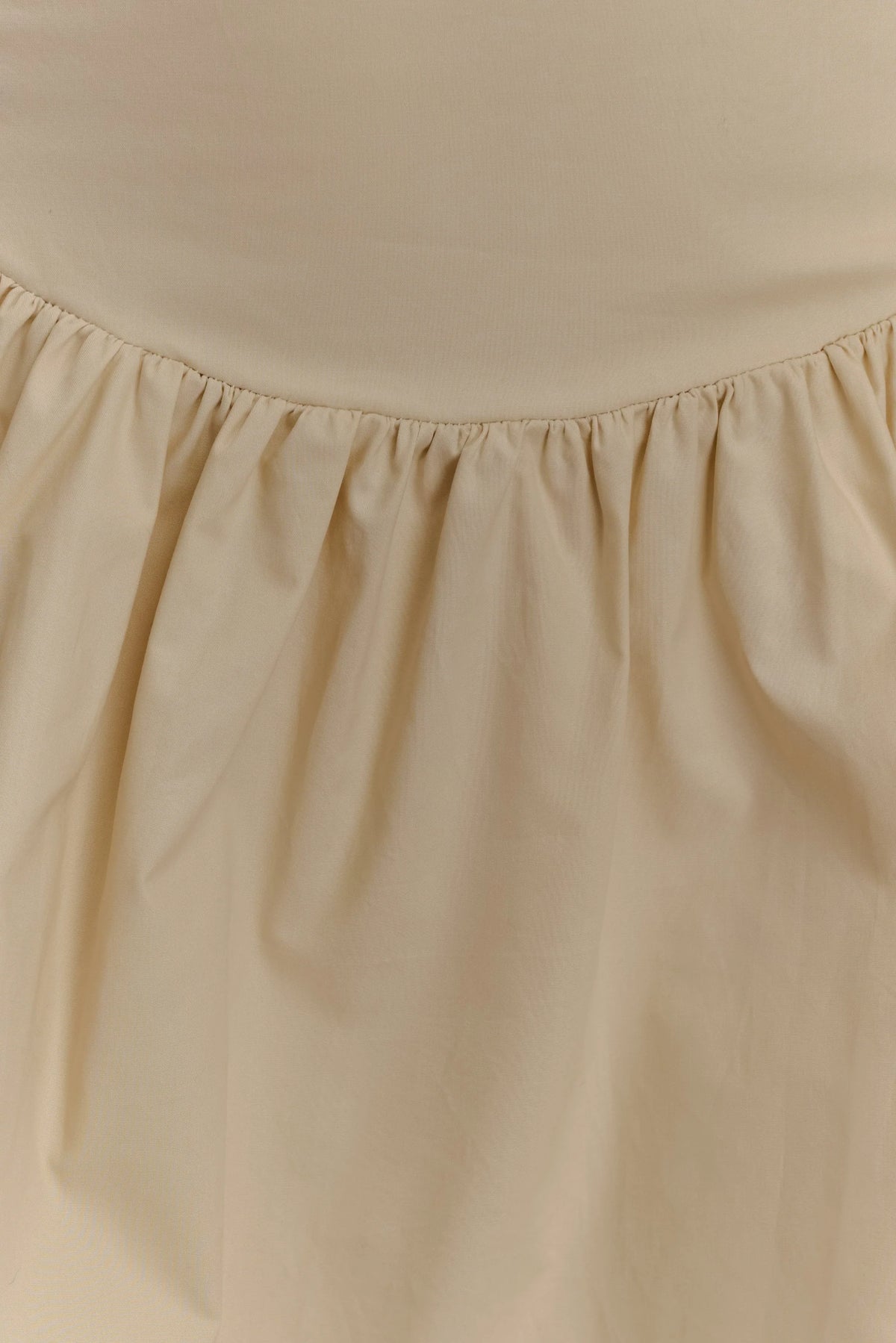Janis Cotton Frill Mini Dress - Nude