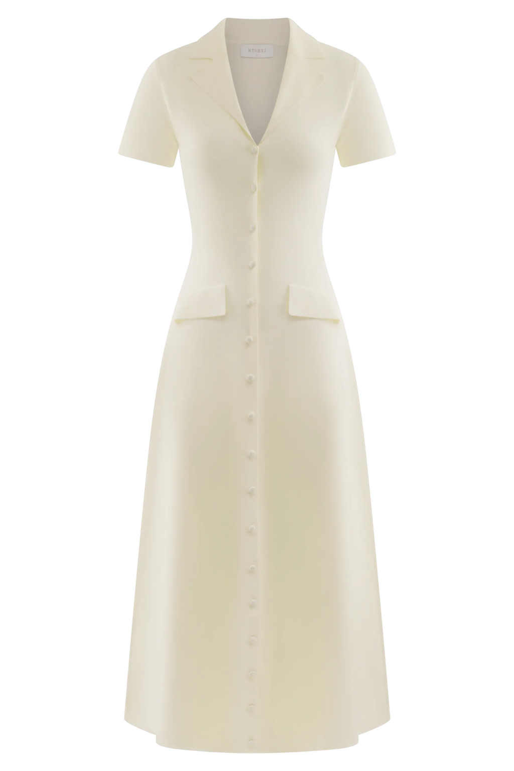Pearson Short Sleeve Knit Midi Dress - Ivory