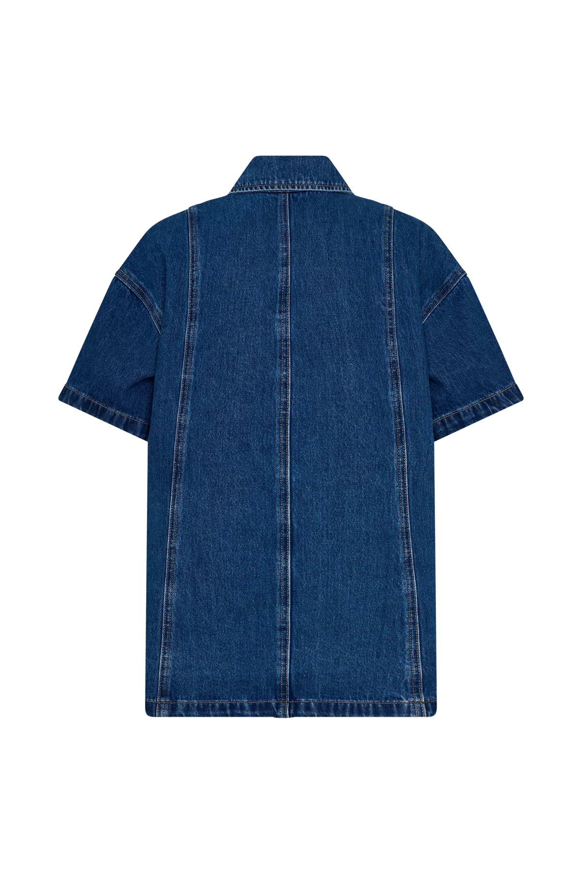 Maya Oversized Denim Shirt - Dark Blue