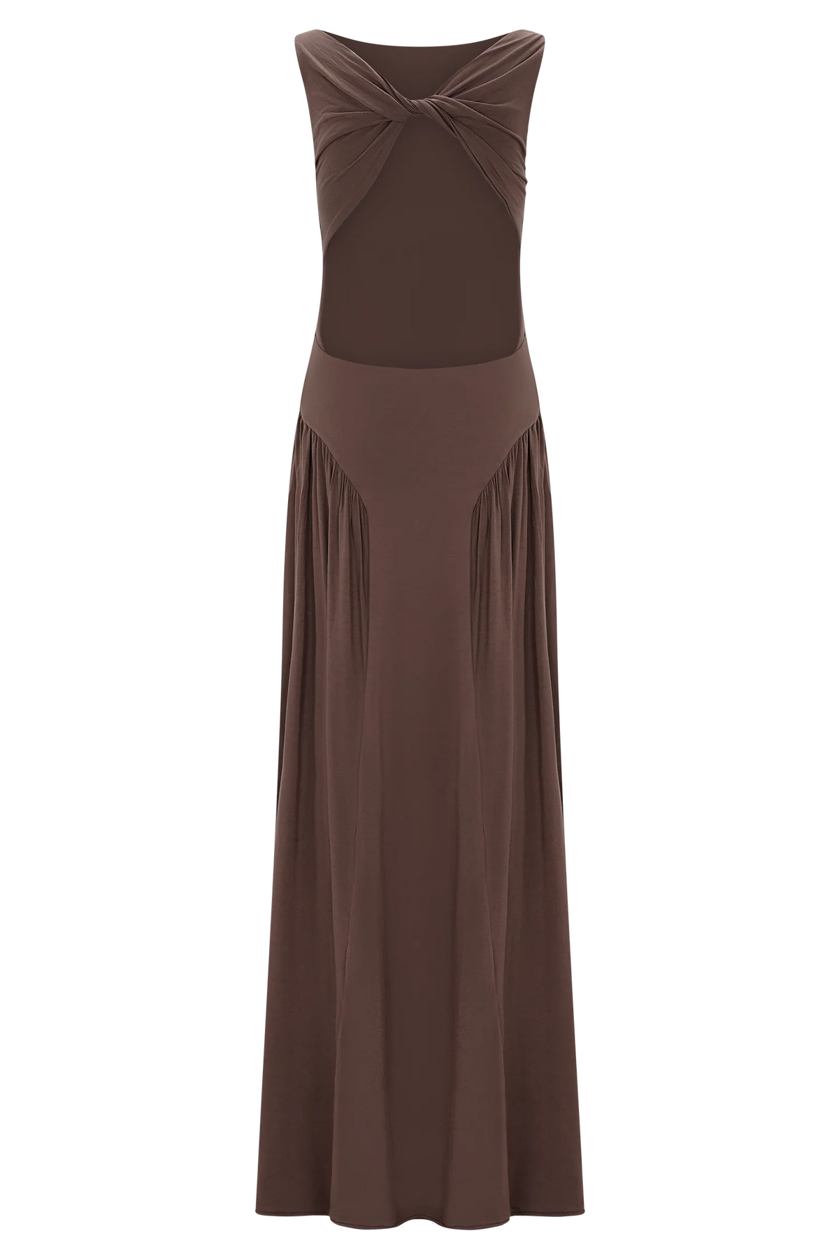 Marnie Modal Sleeveless Maxi Dress - Chocolate