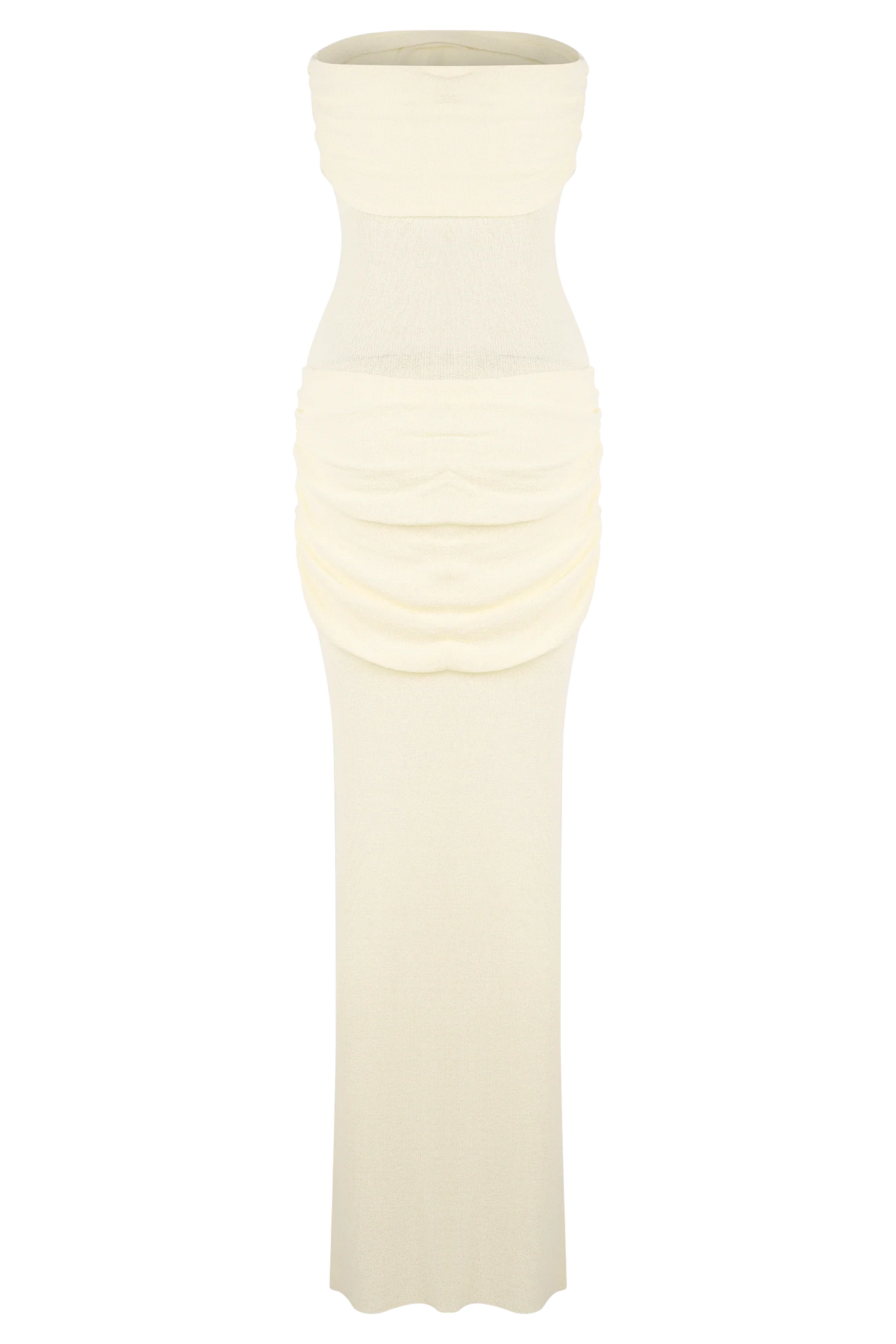 Elora Strapless Knit Maxi Dress - Ivory