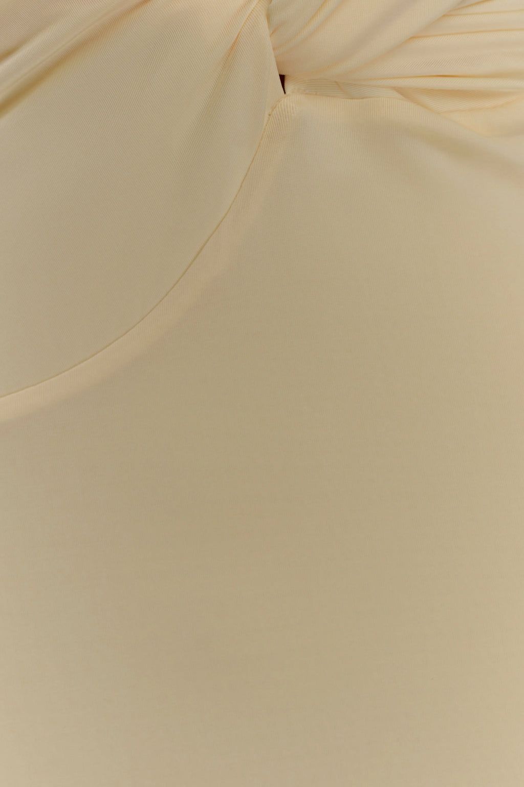 Stella Draped Slinky Maxi Dress - Pale Lemon