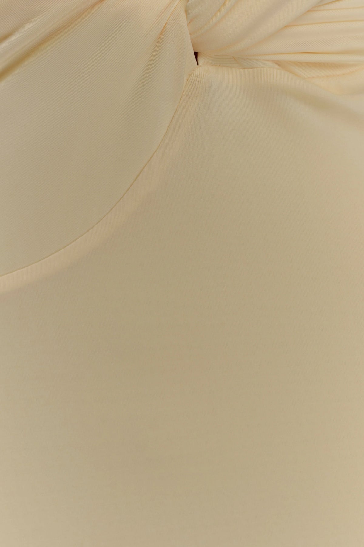 Stella Draped Slinky Maxi Dress - Pale Lemon