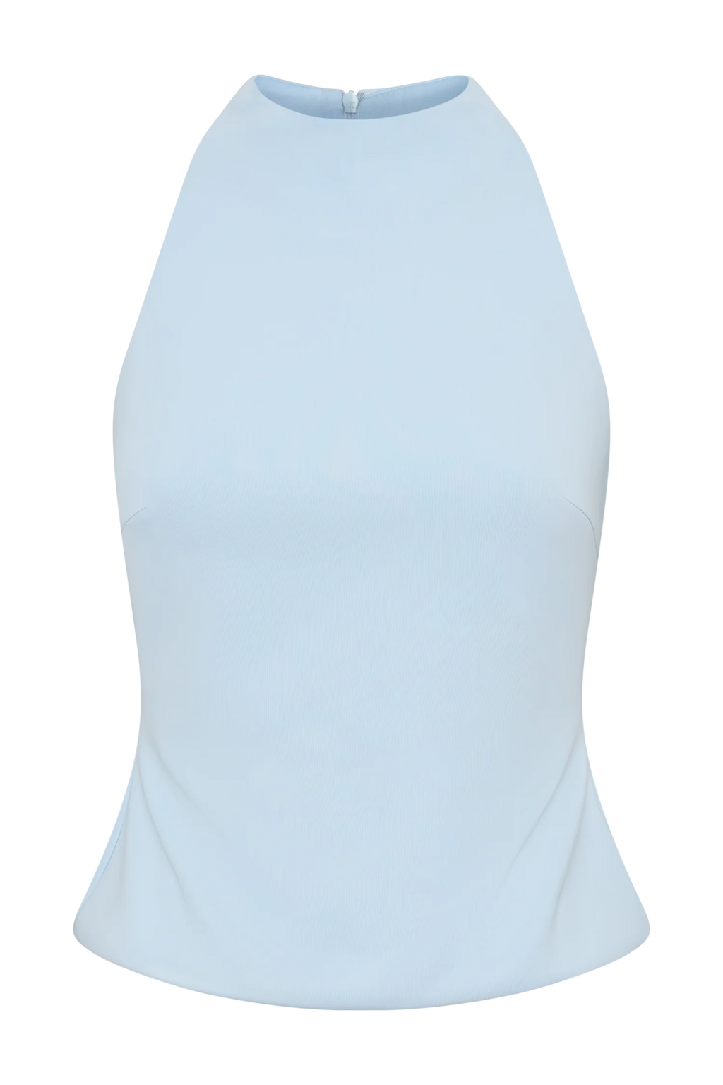 Portia Scuba Sleeveless Top - Pale Blue