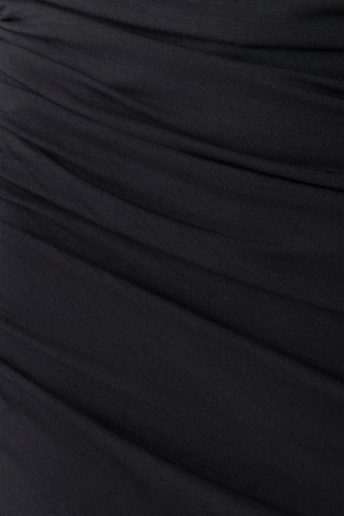 Thao Long Sleeve Gathered Mini Dress - Dark Charcoal