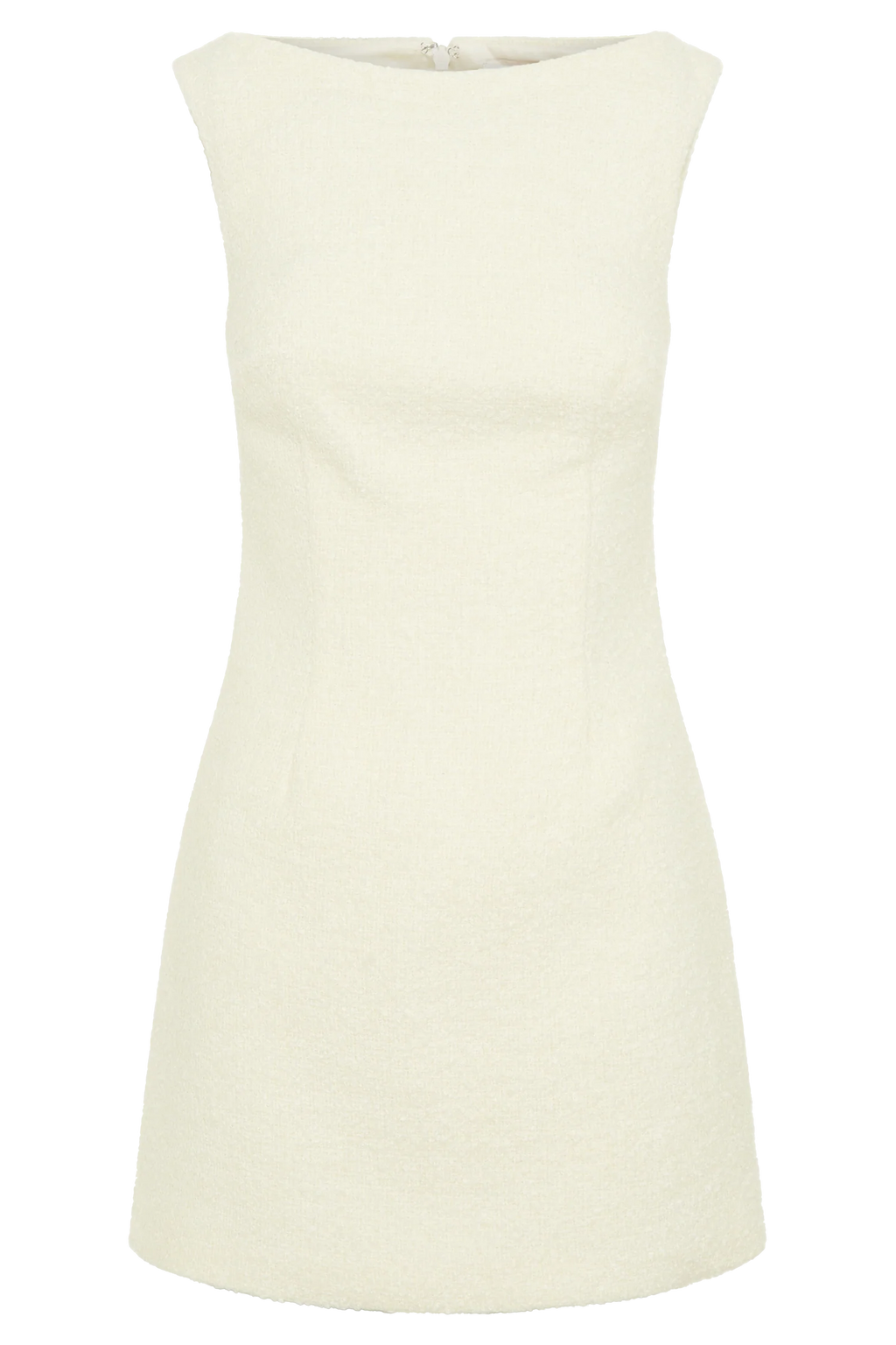 Angela Textured Boucle Mini Dress - Ivory