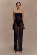 Aoife Mesh Maxi Skirt - Black