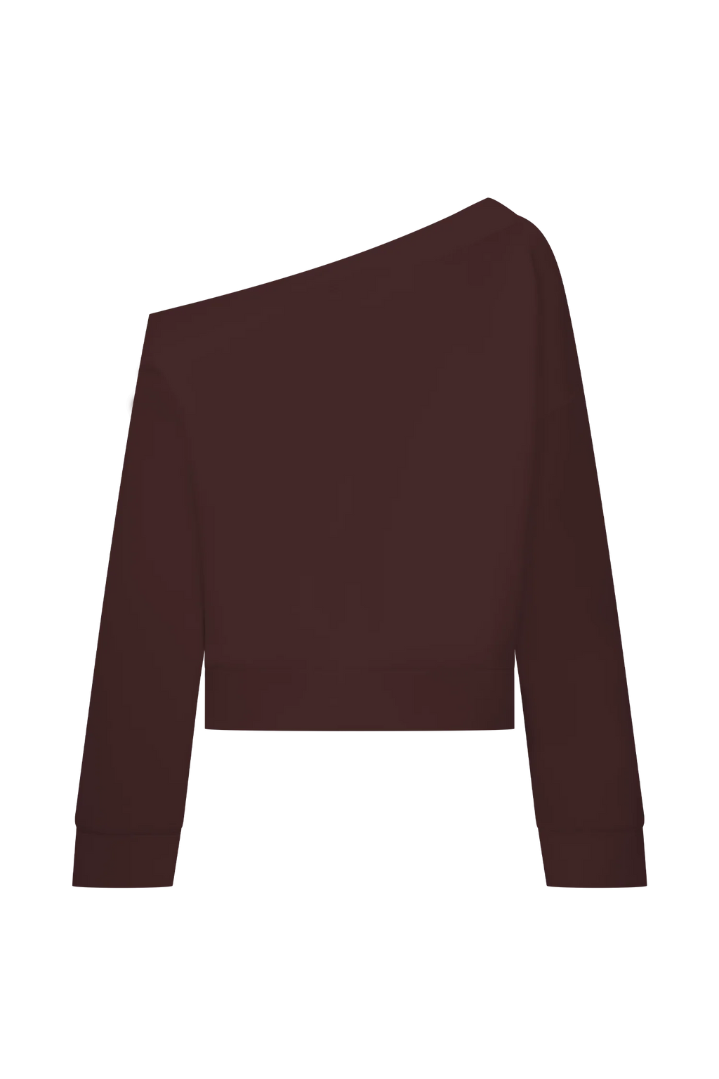 Aiden Slouchy Crew Jumper - Chocolate