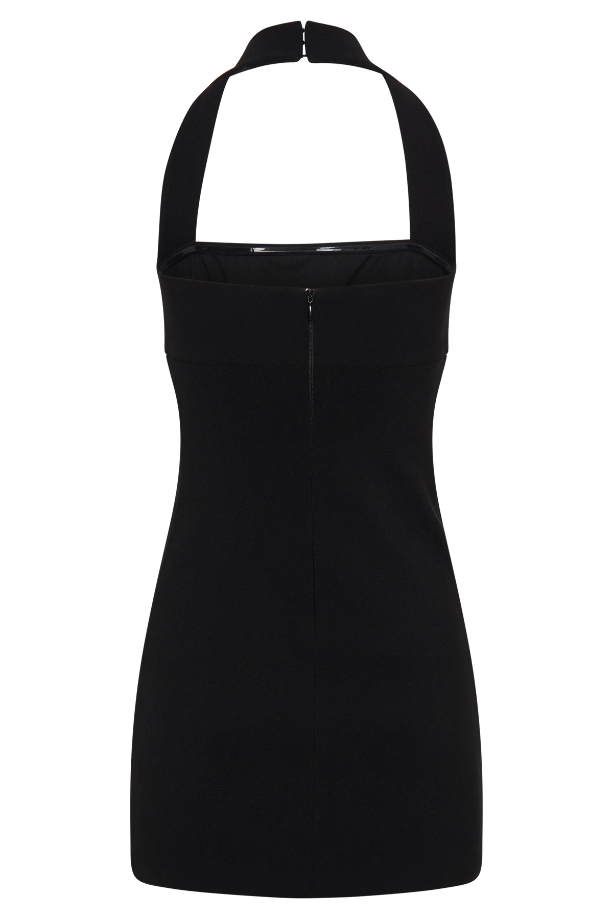 Amelita Suiting Halter Mini Dress - Black