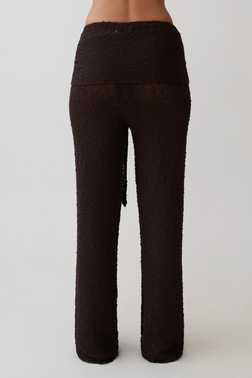 Mattais Boucle Knit Pants - Dark Chocolate