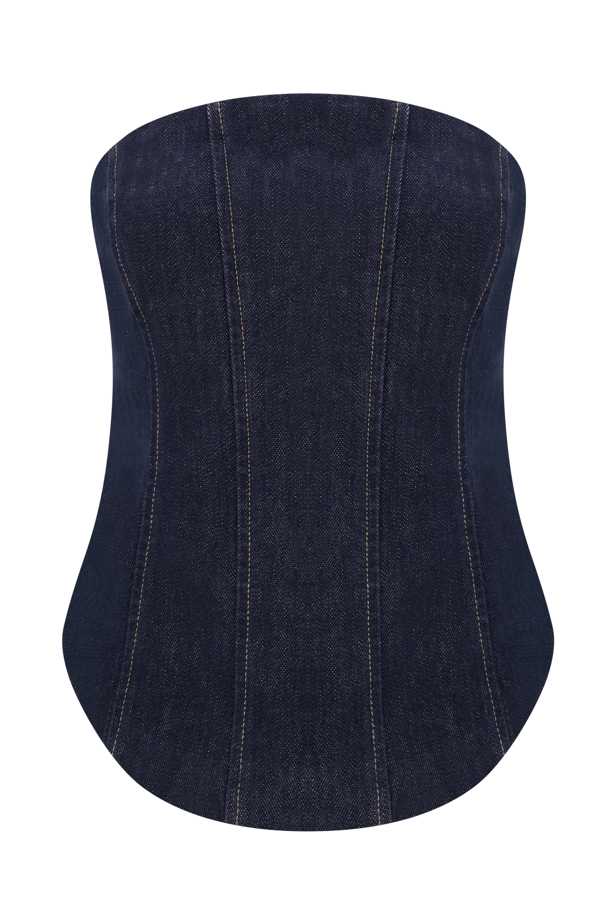 Monte Strapless Denim Corset - Washed Indigo Blue