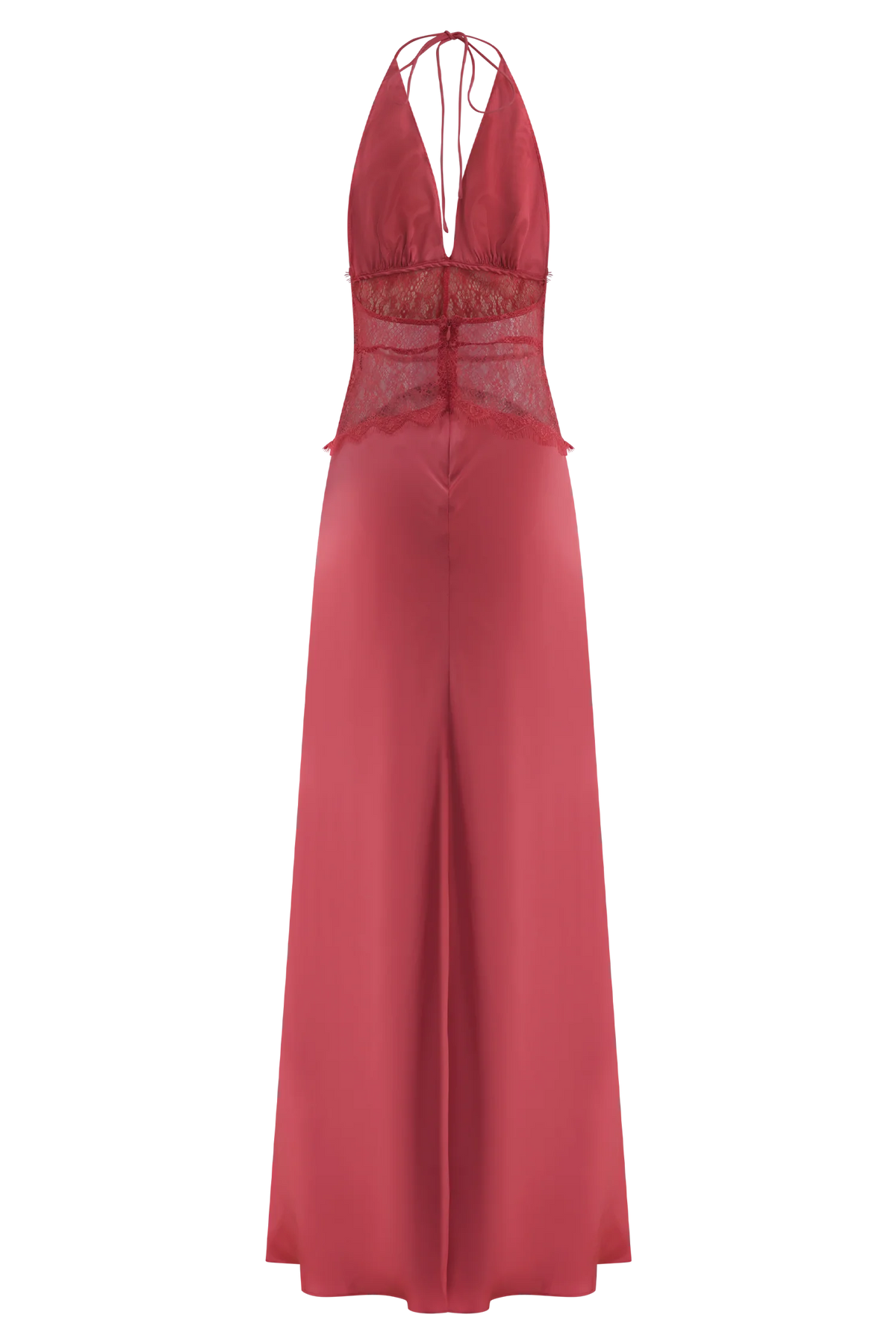 Dinah Lace And Satin Maxi Dress - Blush Rose