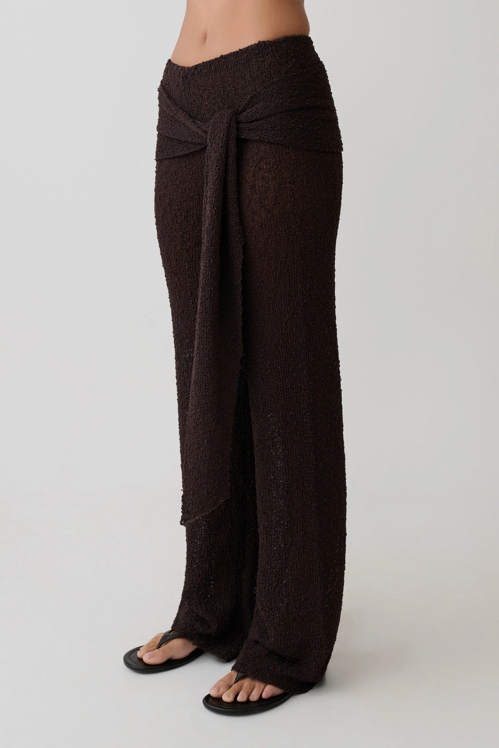 Mattais Boucle Knit Pants - Dark Chocolate