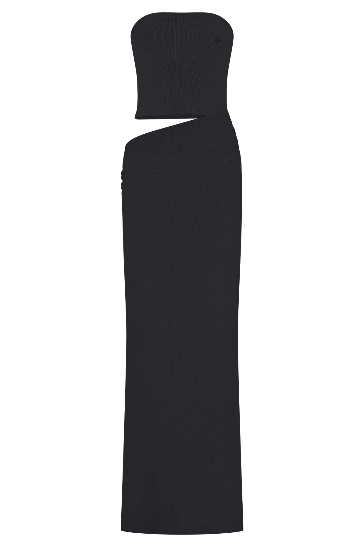 Jasiel Strapless Knit Maxi Dress - Black