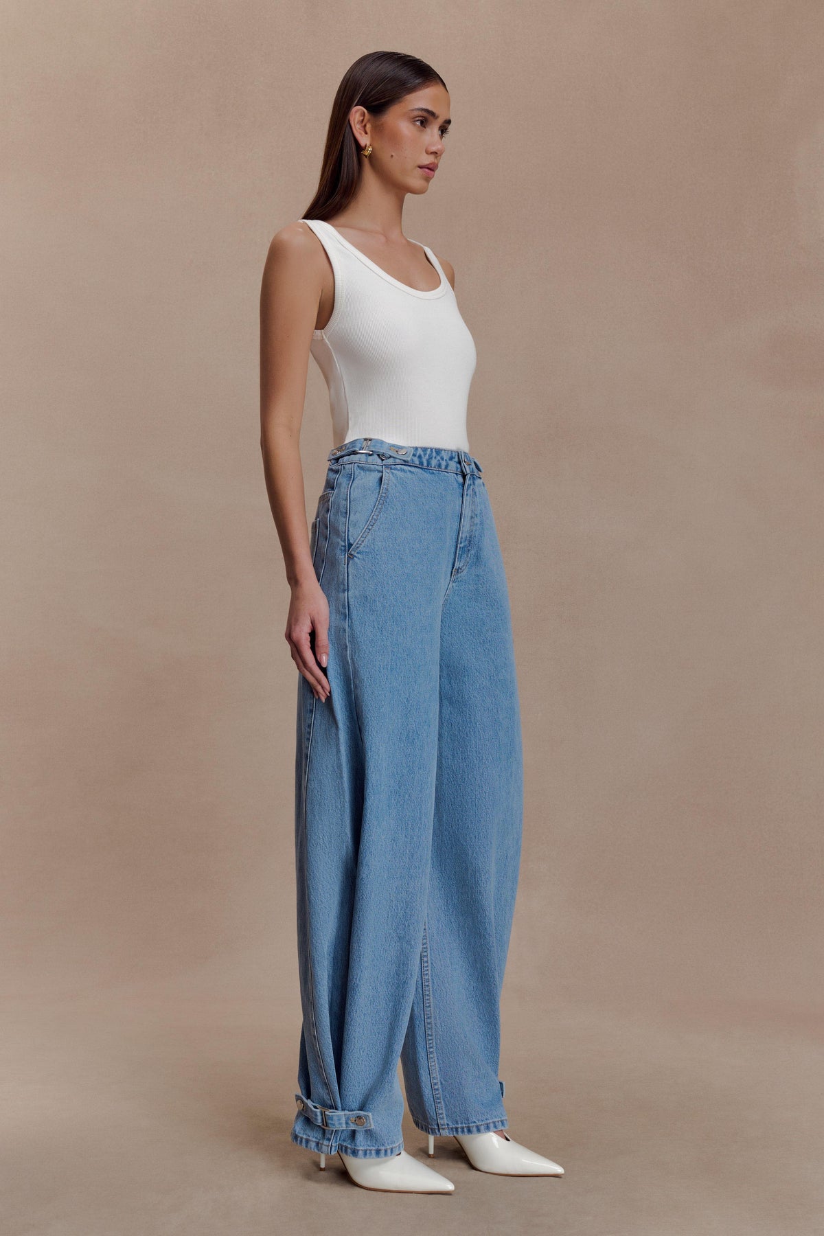 Flossie Multi Way Denim Jeans - Classic Blue