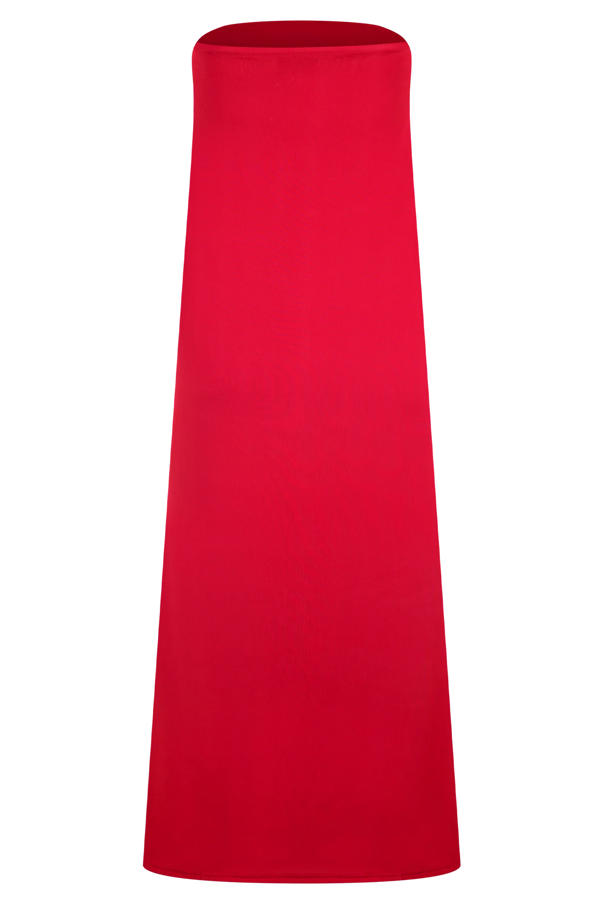 Bruna Slinky Fishtail Maxi Skirt - Red
