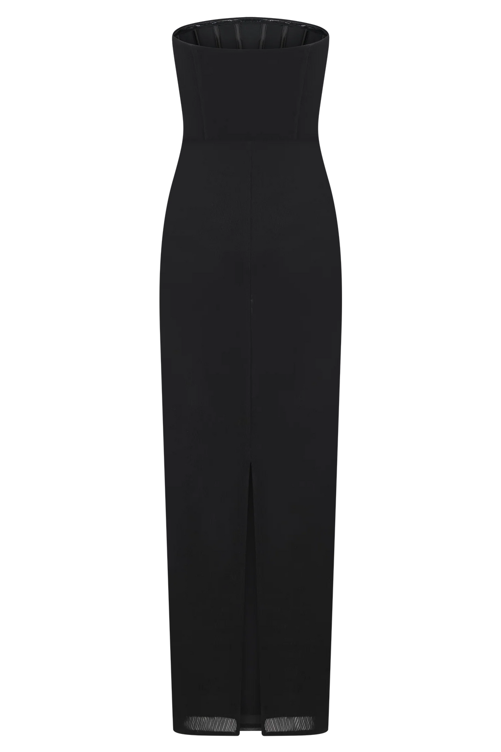 Gemma Strapless Mesh Maxi Dress - Black