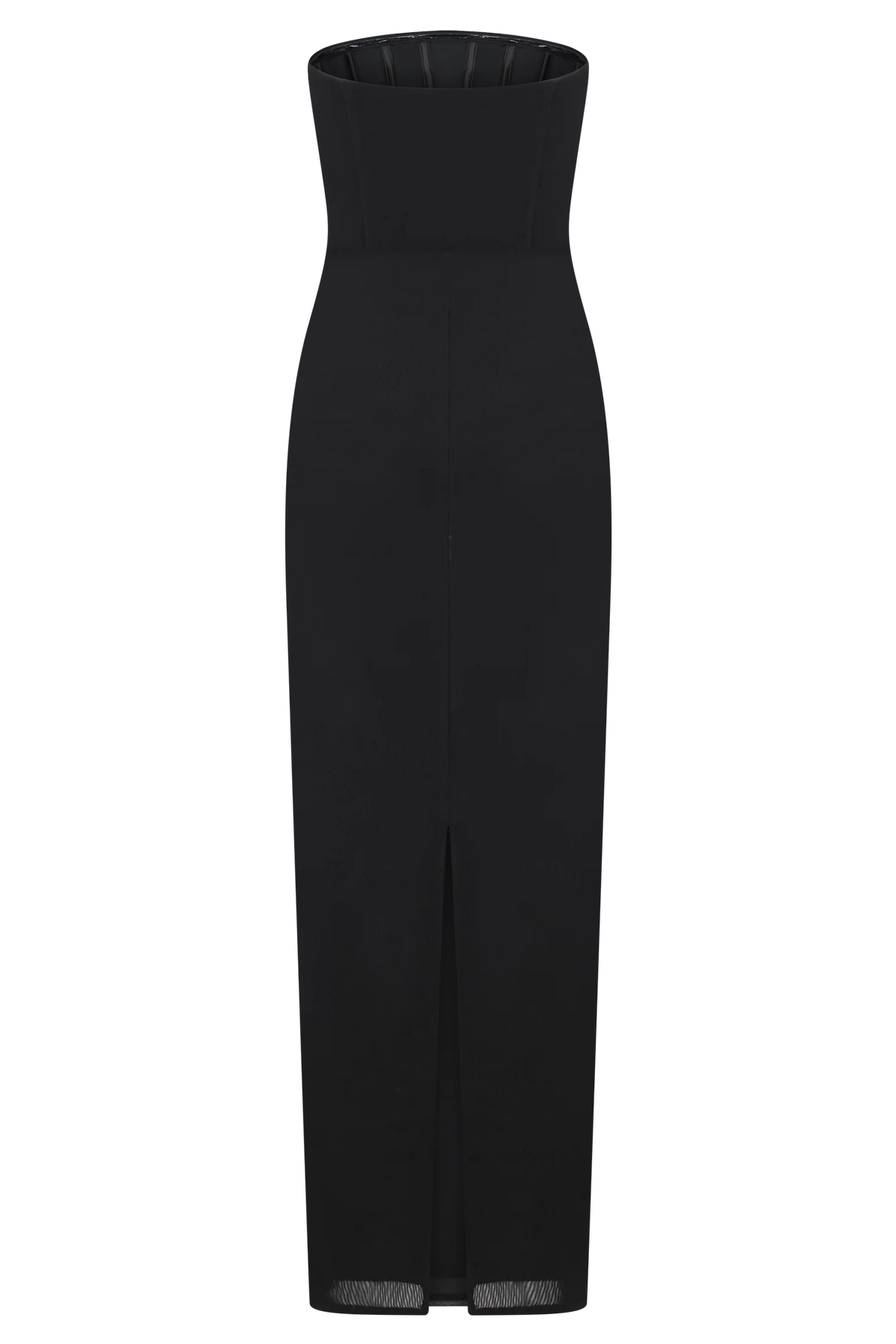 Gemma Strapless Mesh Maxi Dress - Black