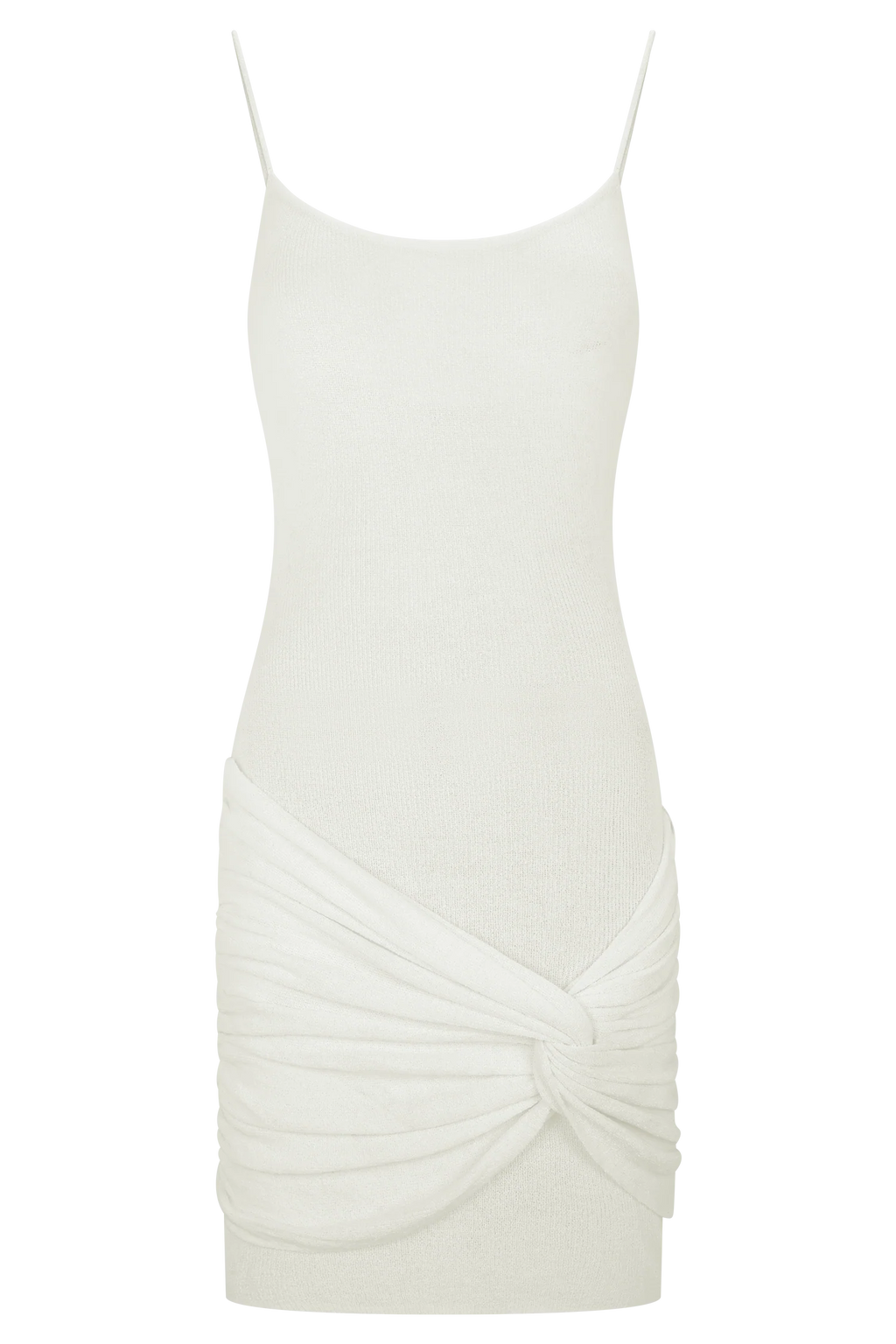Laurie Twist Knit Mini Dress - Ivory