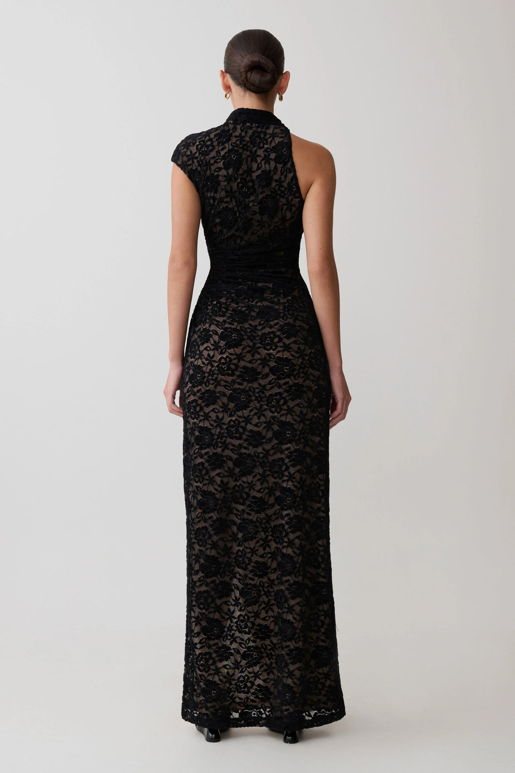Trinh One Shoulder Maxi Dress - Black