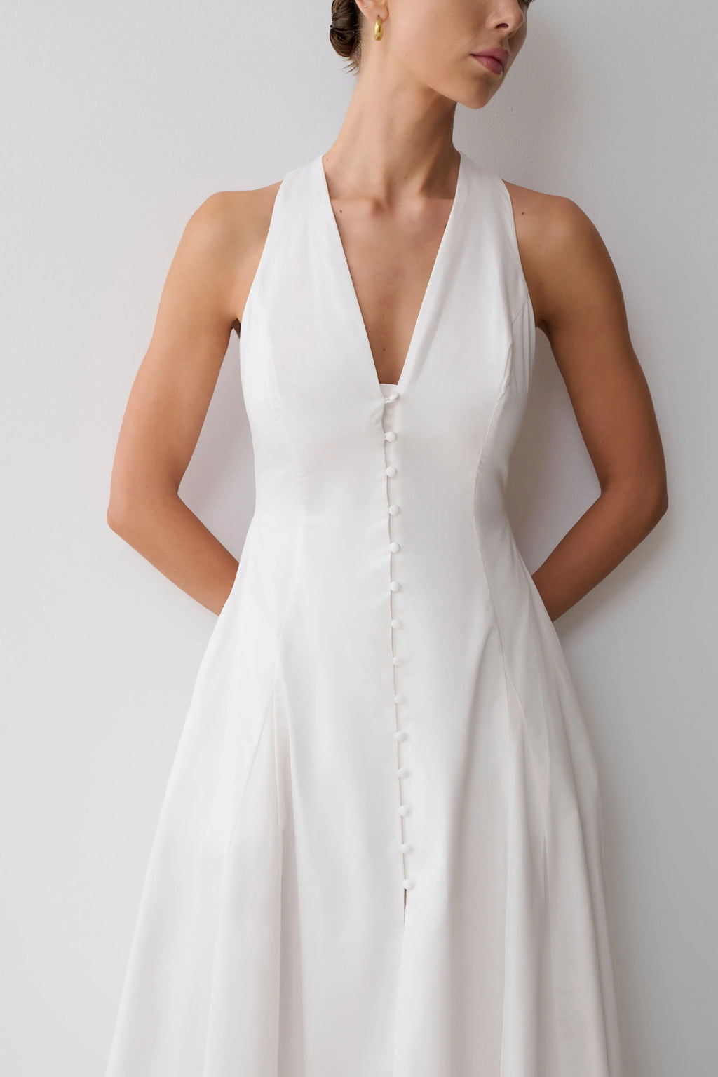 Sienna Button Down Maxi Dress - White