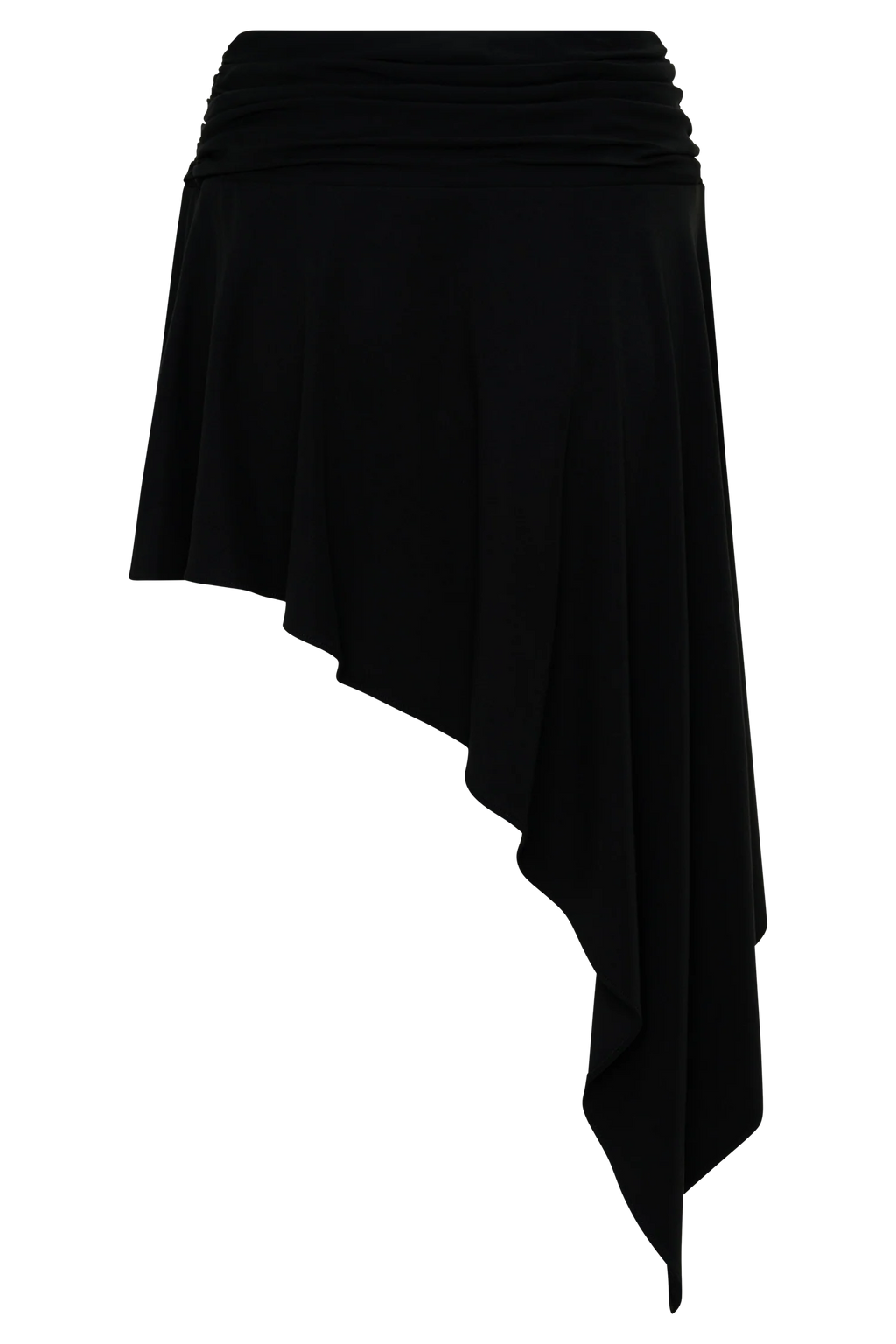 Talise Modal Hankie Midi Skirt - Black
