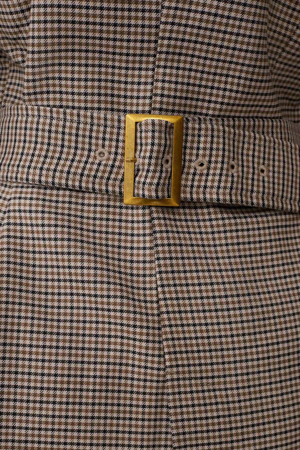 Mila Shaped Blazer - Tan Check