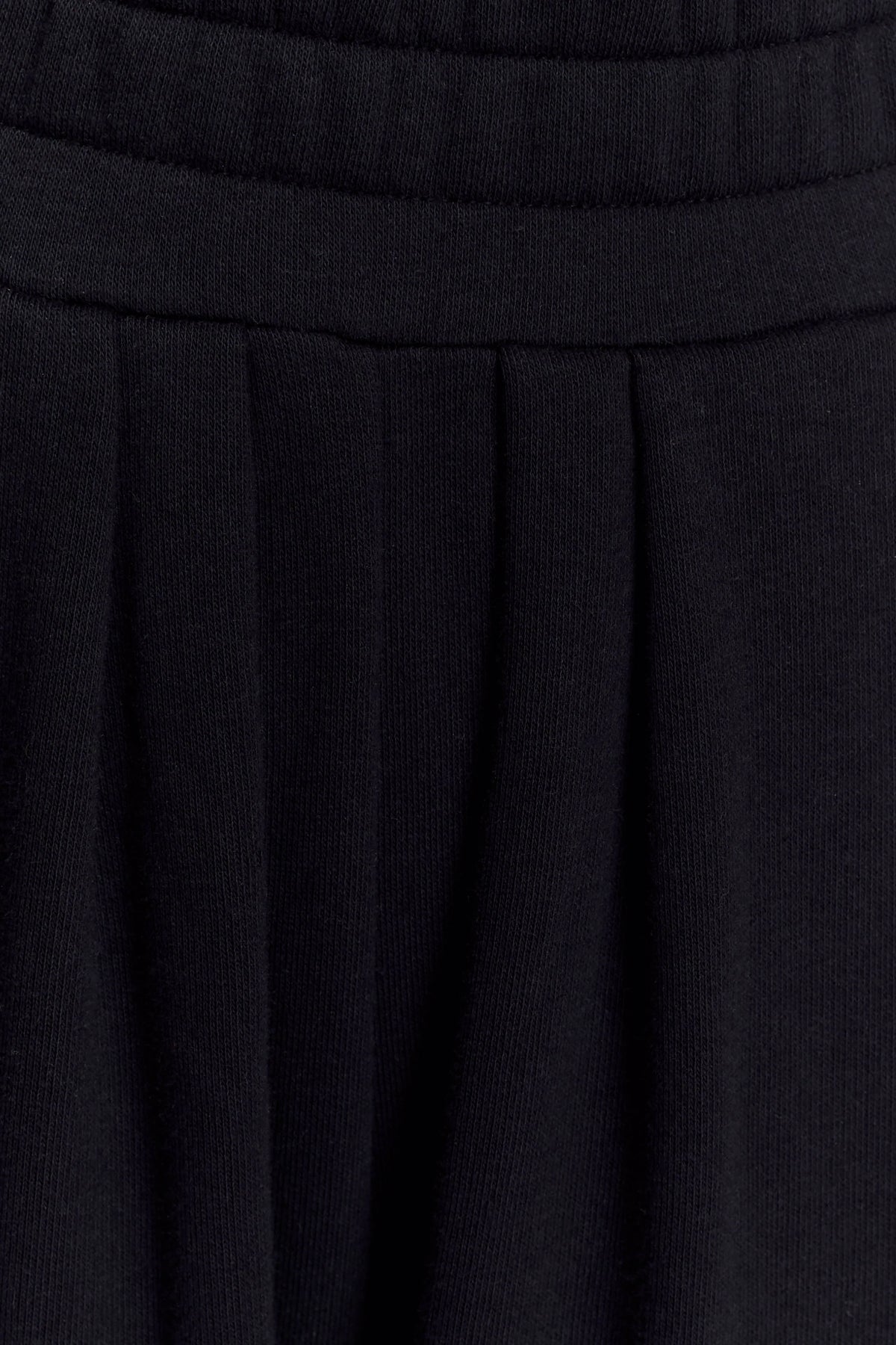 Aspen Gathered Wide Leg Jogger - Black