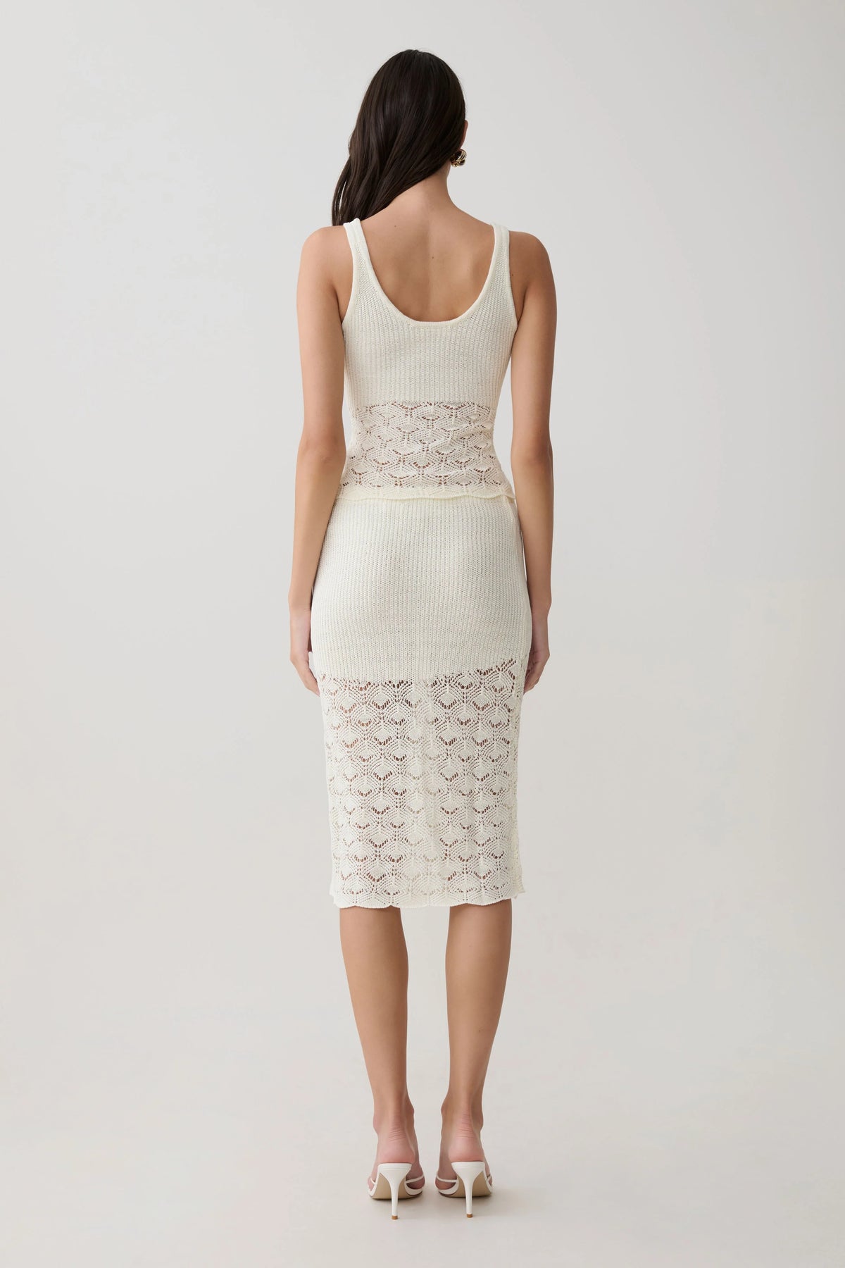 Atlantis Crochet Knit Top - White