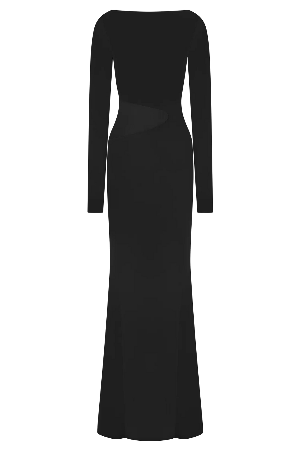 Megan Slinky And Mesh Maxi Dress - Black