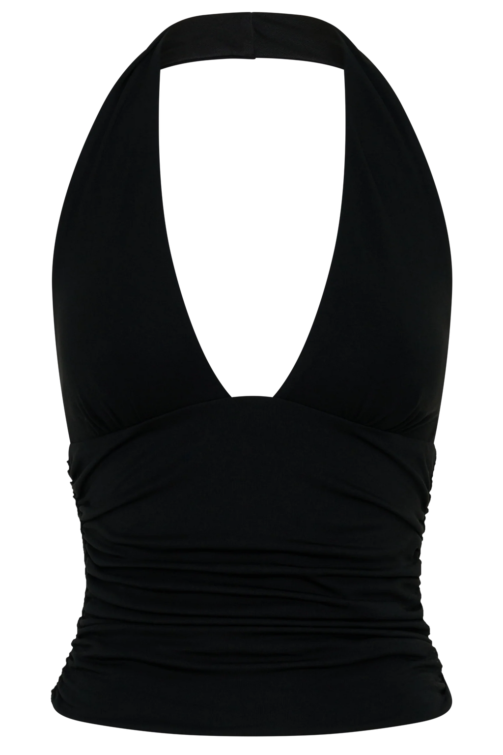 Peregrine Modal Gathered Halter Top - Black