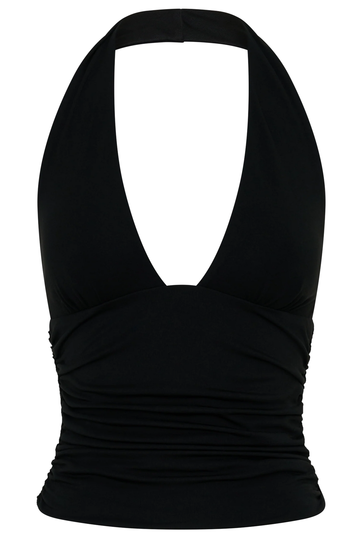Peregrine Modal Gathered Halter Top - Black