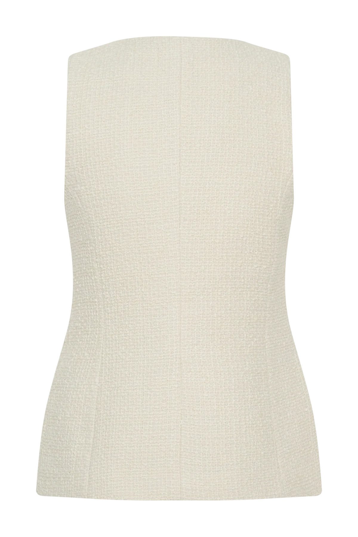 Camilla Boucle Sleeveless Vest - Ivory