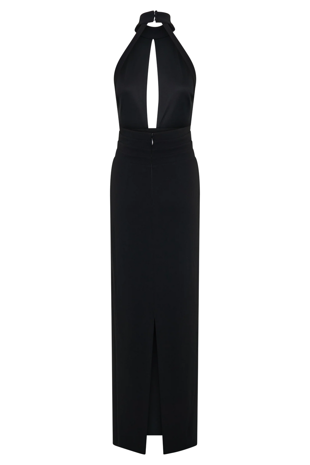Elan Stretch Crepe Maxi Dress - Black